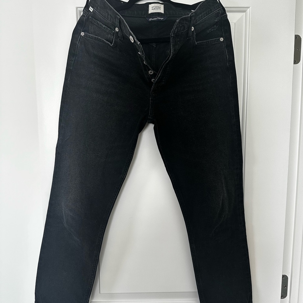 Citizens Of Humanity Black Straight Leg Jeans
